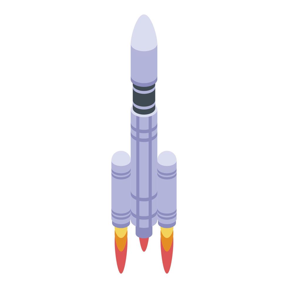 Space ship icon, isometric style vector