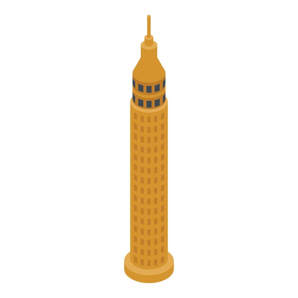 Egypt tower icon, isometric style vector