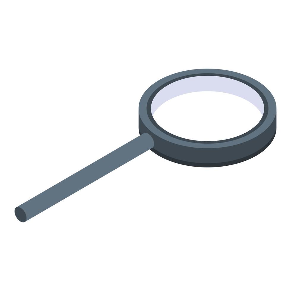 Realtor magnifier icon, isometric style vector