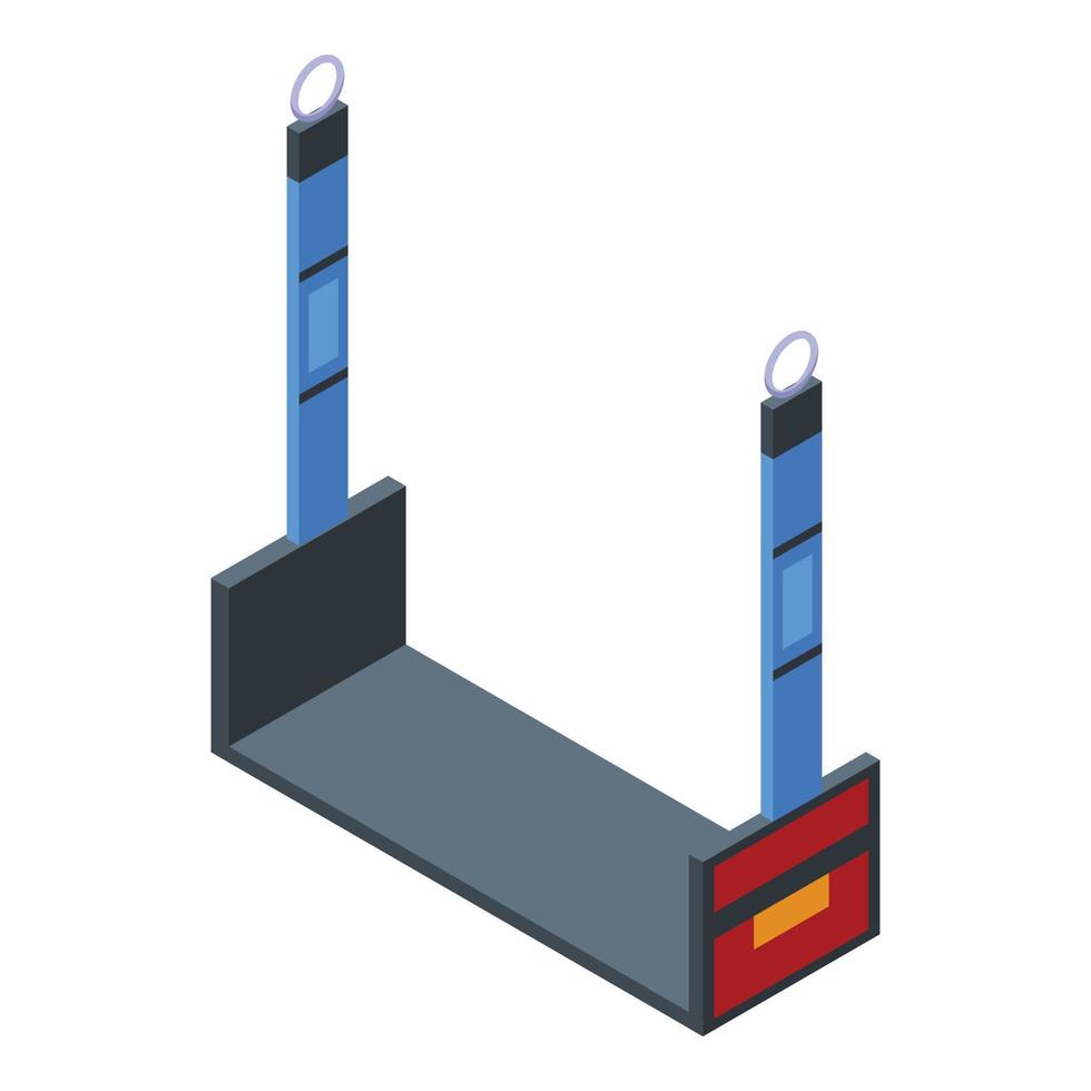 Window climber stand icon, isometric style vector