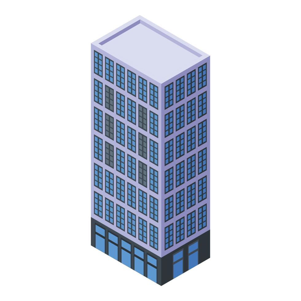 Realtor office building icon, isometric style vector