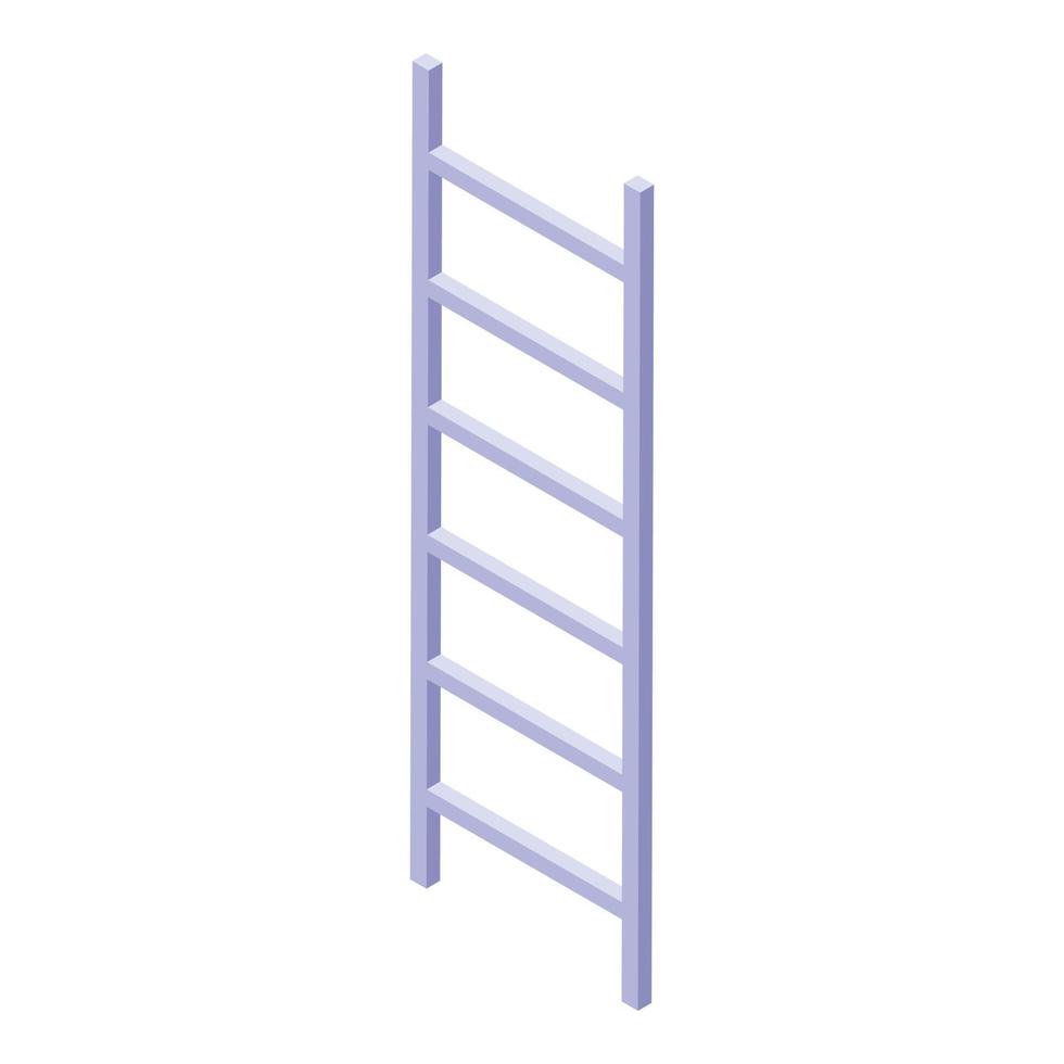 Steel ladder icon, isometric style vector