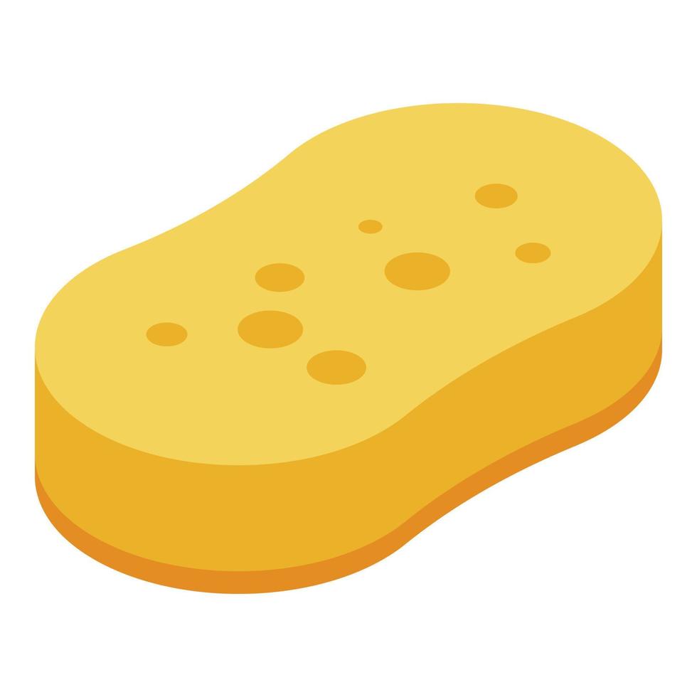 Washing sponge icon, isometric style vector