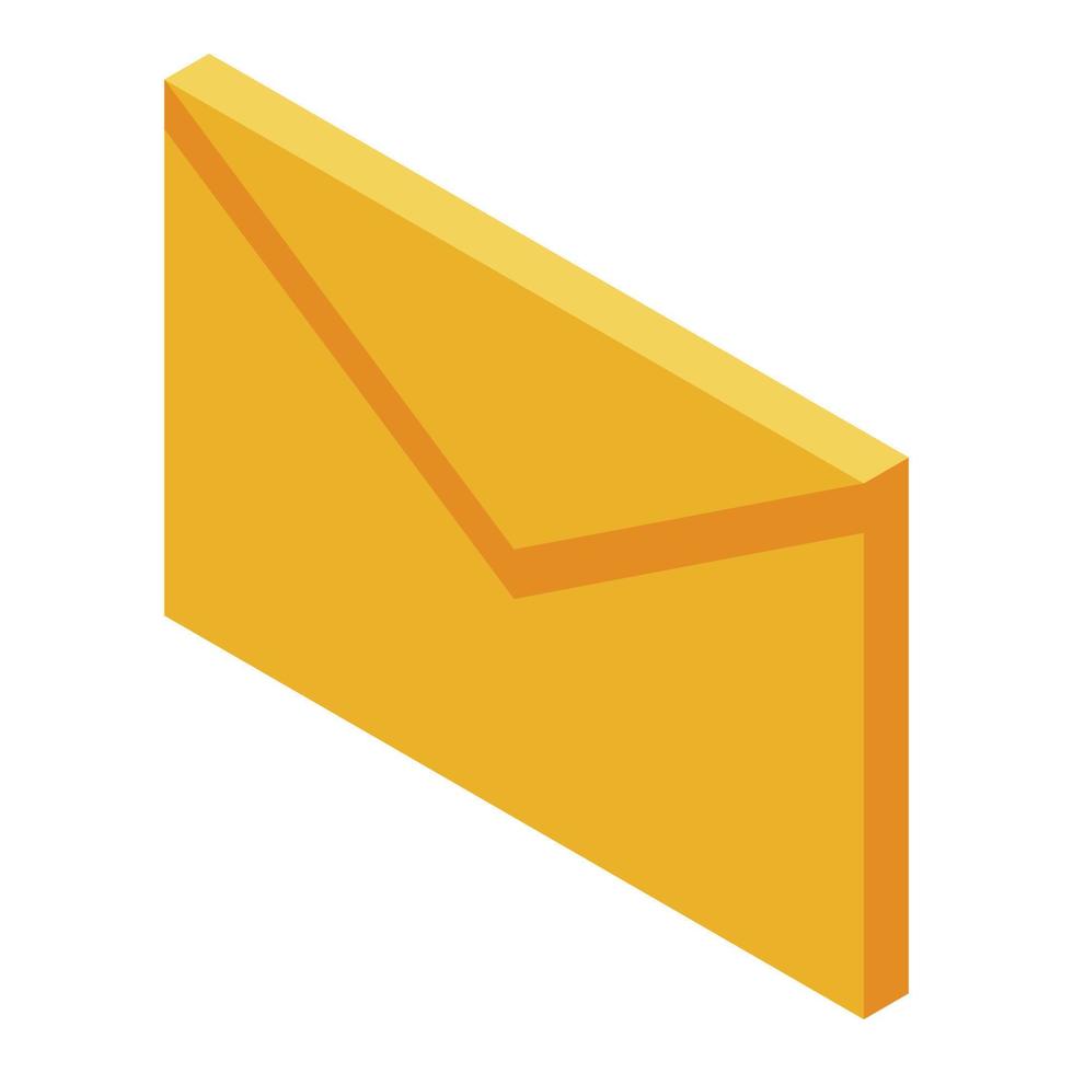 Buyer mail icon, isometric style vector