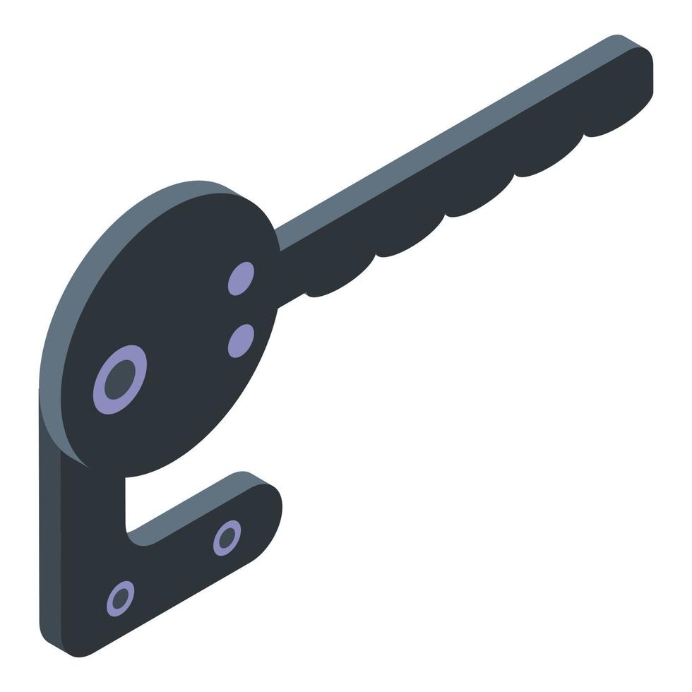 Industrial climber window key icon, isometric style vector