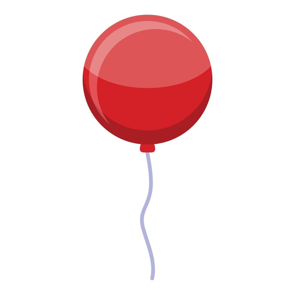 icono de globo rojo de jardín de infantes, estilo isométrico vector