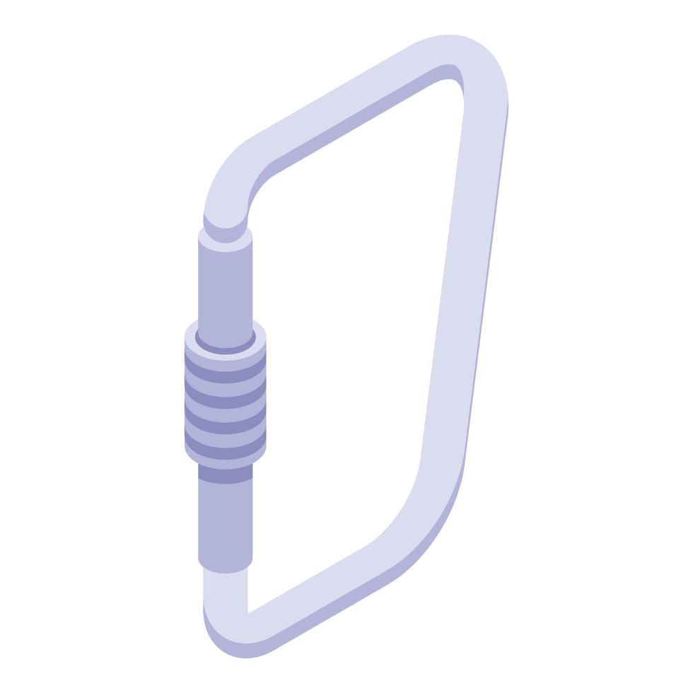 Climber carabine icon, isometric style vector