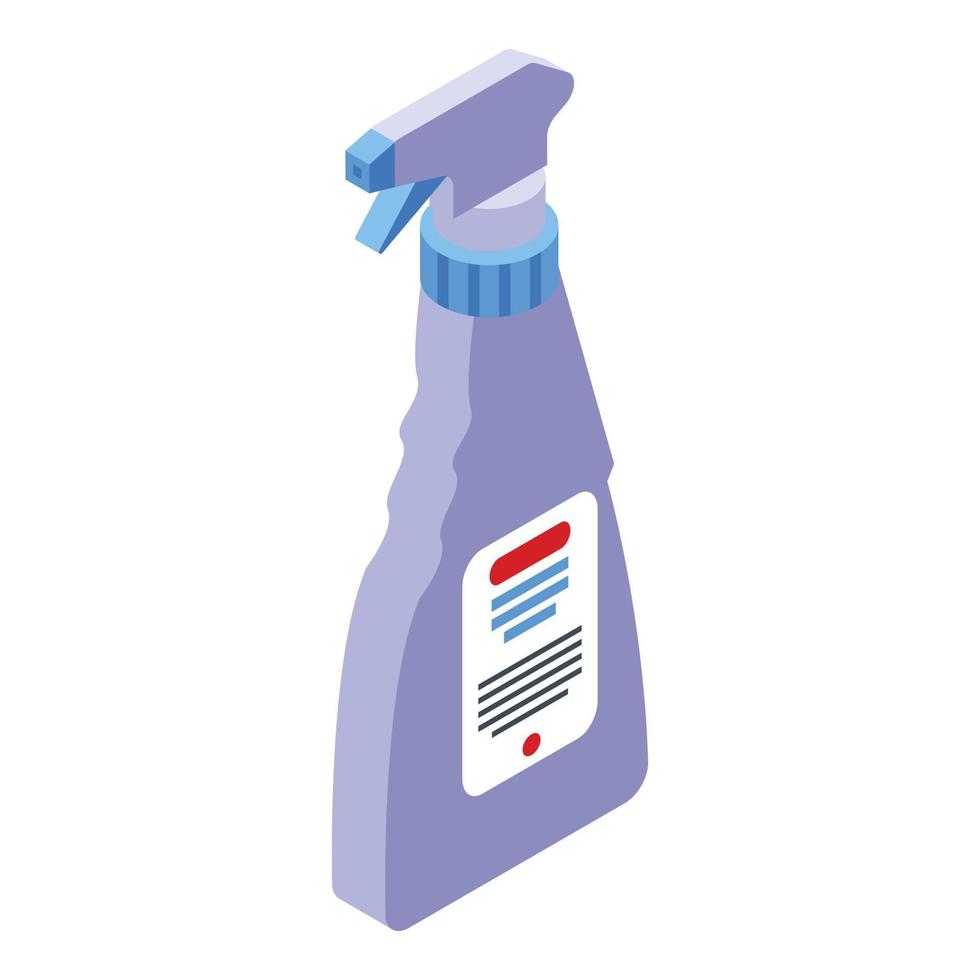 Cleaner bottle spray icon, isometric style vector