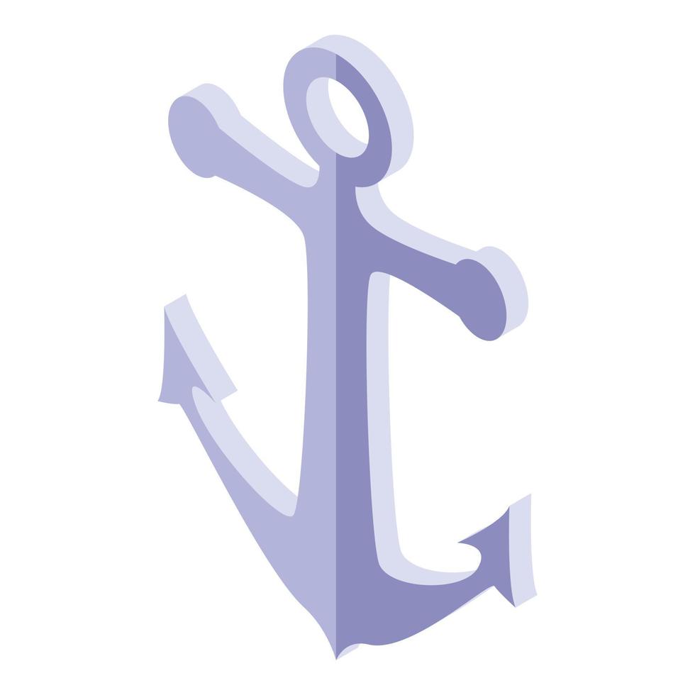 icono de ancla de barco pirata, estilo isométrico vector