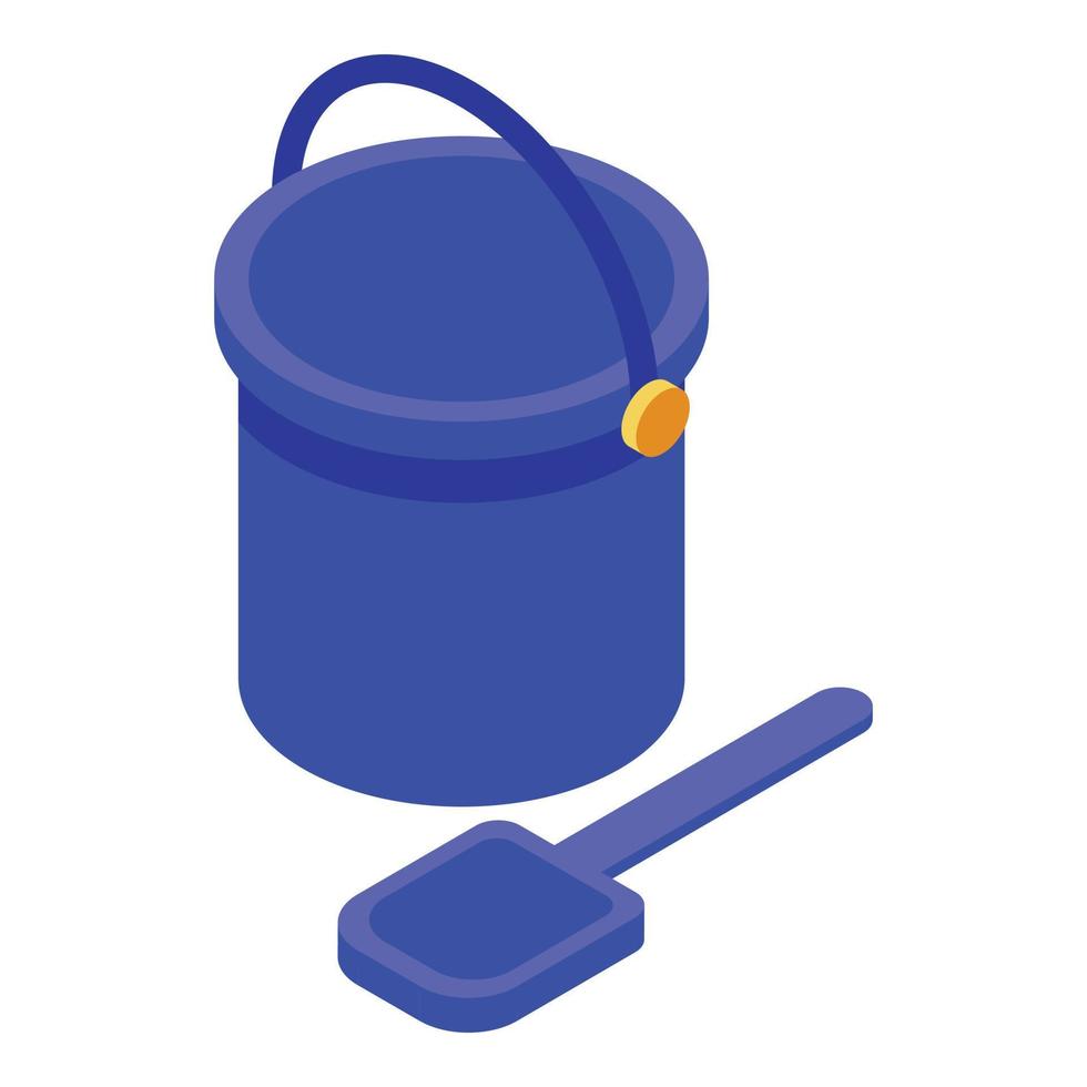 Sand bucket shovel icon, isometric style 15915035 Vector Art at Vecteezy