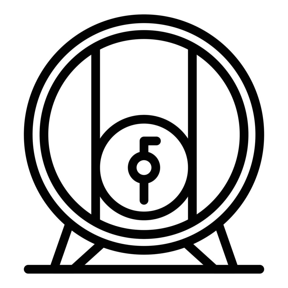 Beer barrel icon outline vector. Wooden cask vector