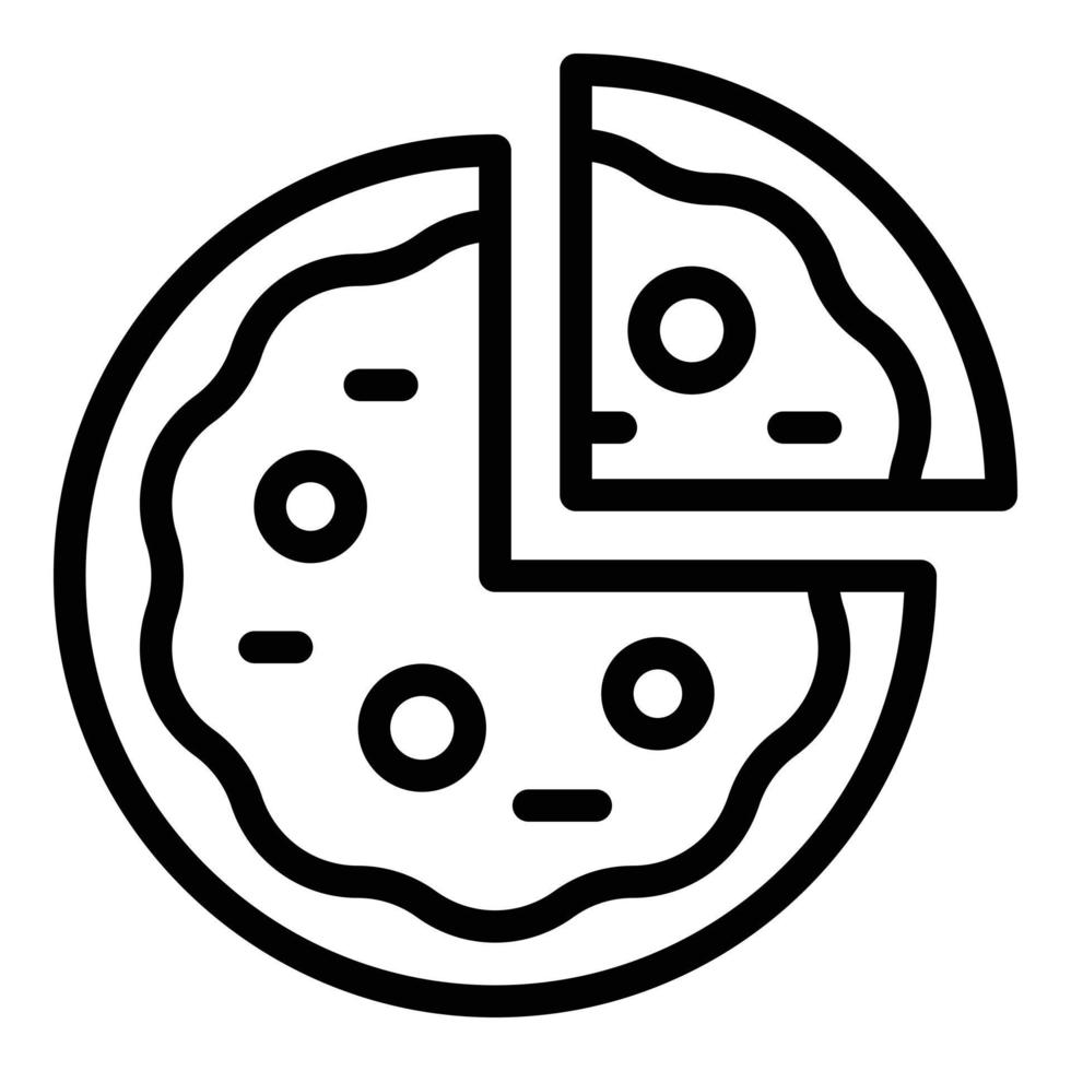 French pizza icon outline vector. Food meal vector