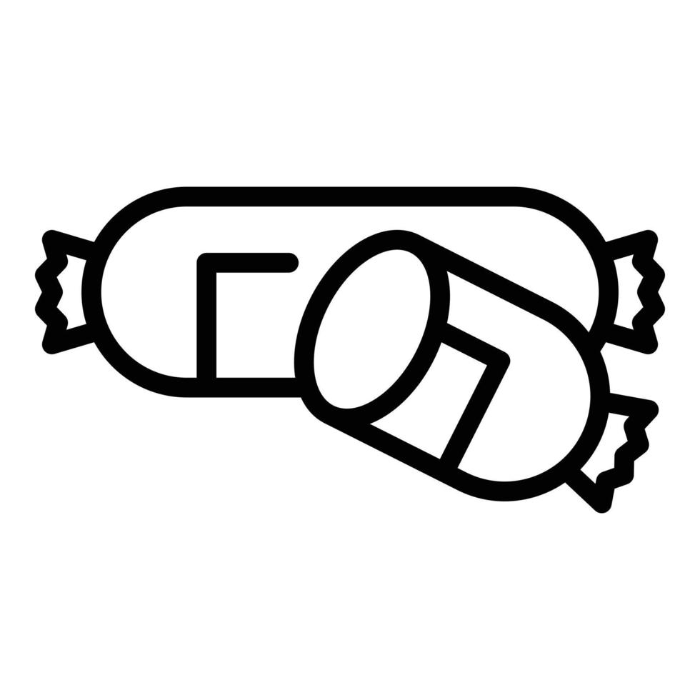 German sausage icon outline vector. Food bratwurst vector