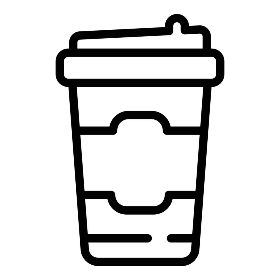 para ir vector de contorno de icono de copa. café para llevar