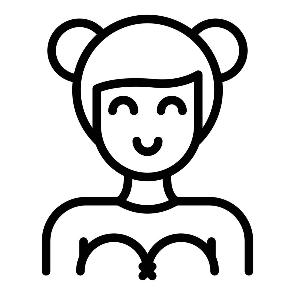 Oktoberfest girl icon outline vector. German beer vector