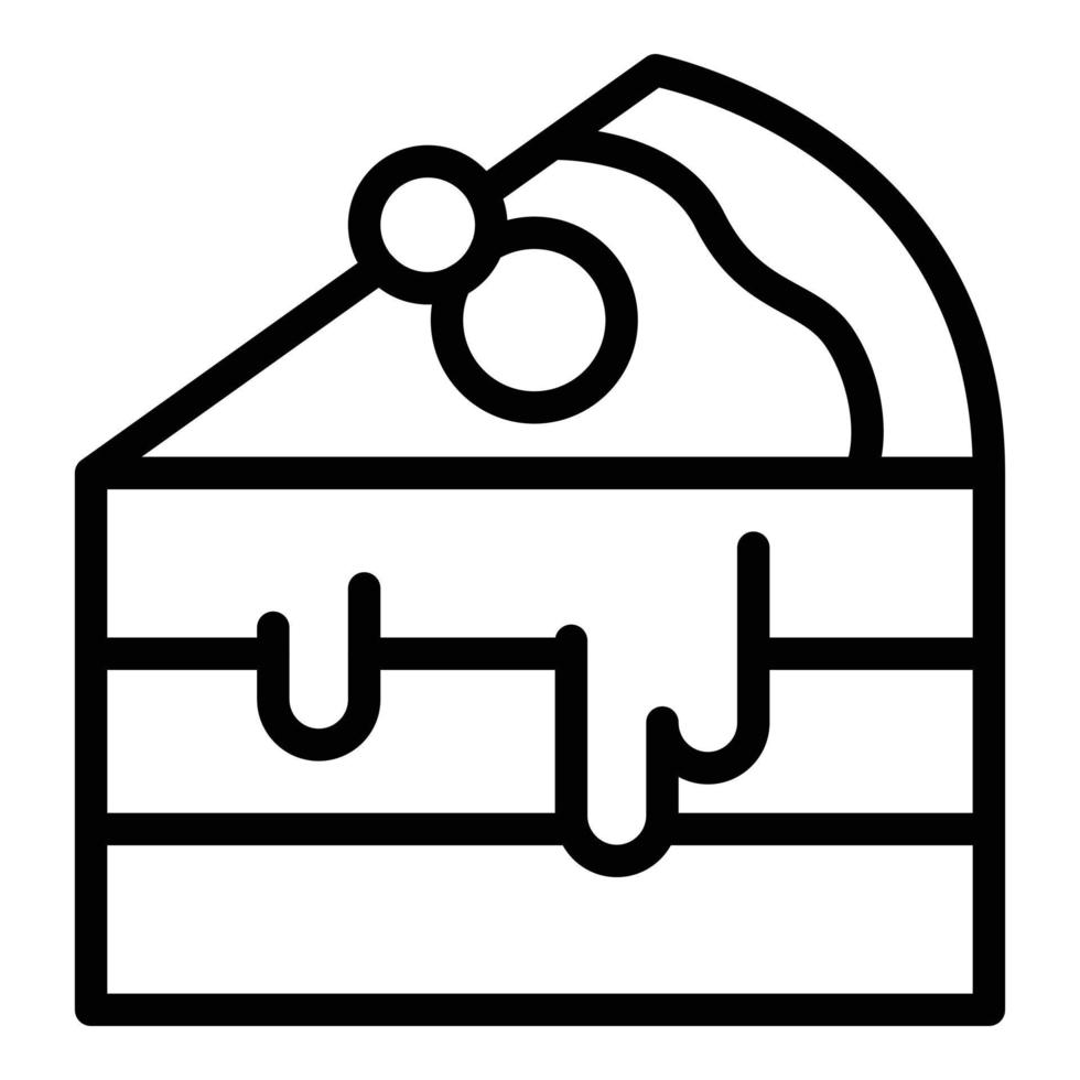 Tiramisu icon outline vector. Cake chocolate vector