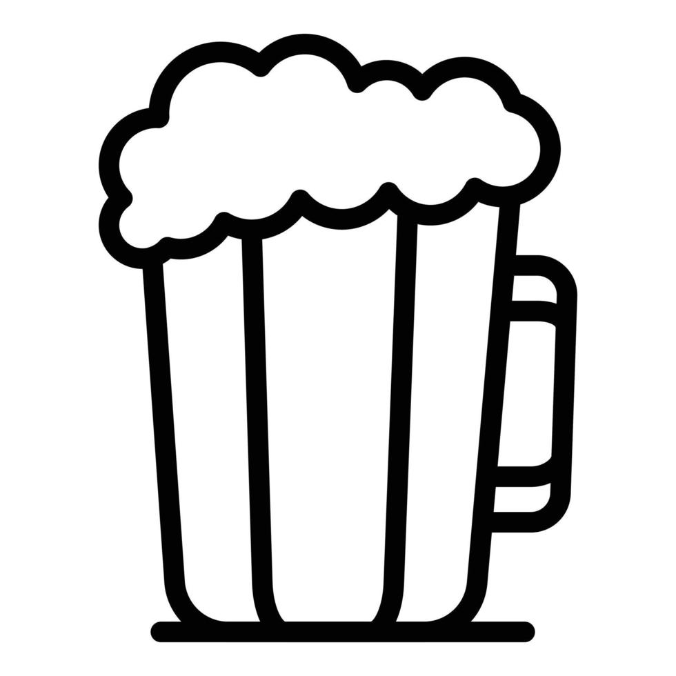 Foam beer mug icon outline vector. Pint glass vector