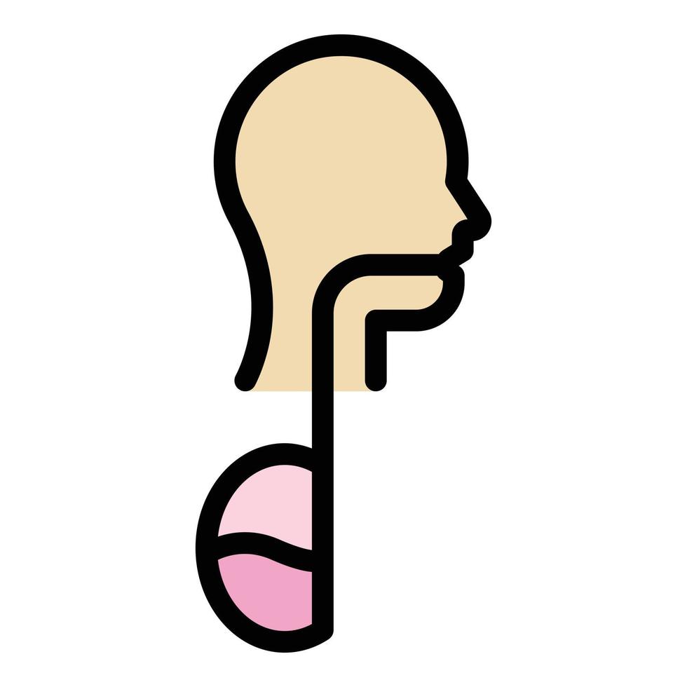 Human digestion icon color outline vector