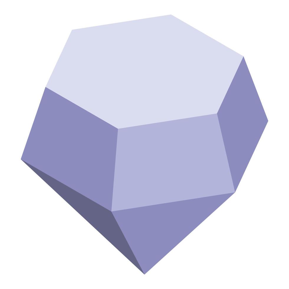 Pirate diamond stone icon, isometric style vector