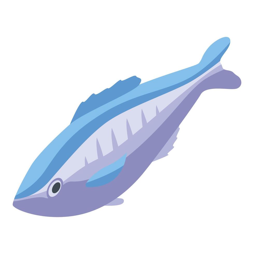 icono de pez pirata de mar, estilo isométrico vector