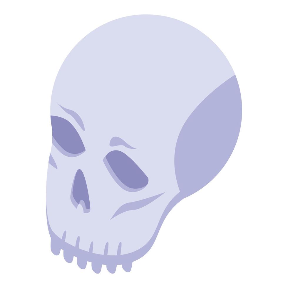 icono de cabeza de calavera pirata, estilo isométrico vector