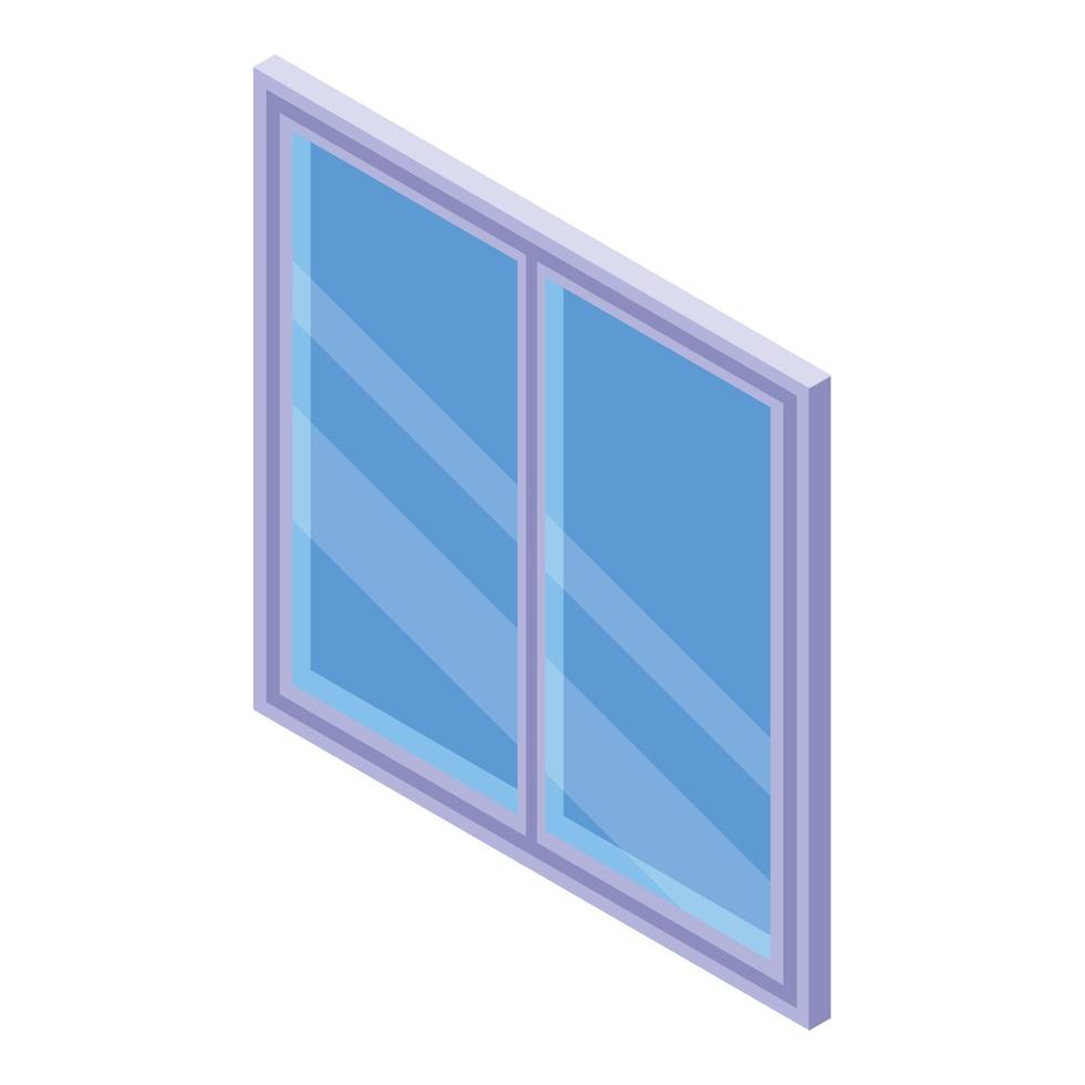icono de ventana de limpieza, estilo isométrico vector