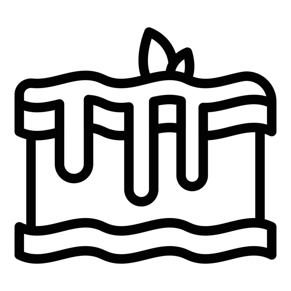 Noodle lasagne icon outline vector. Lasagna pasta vector