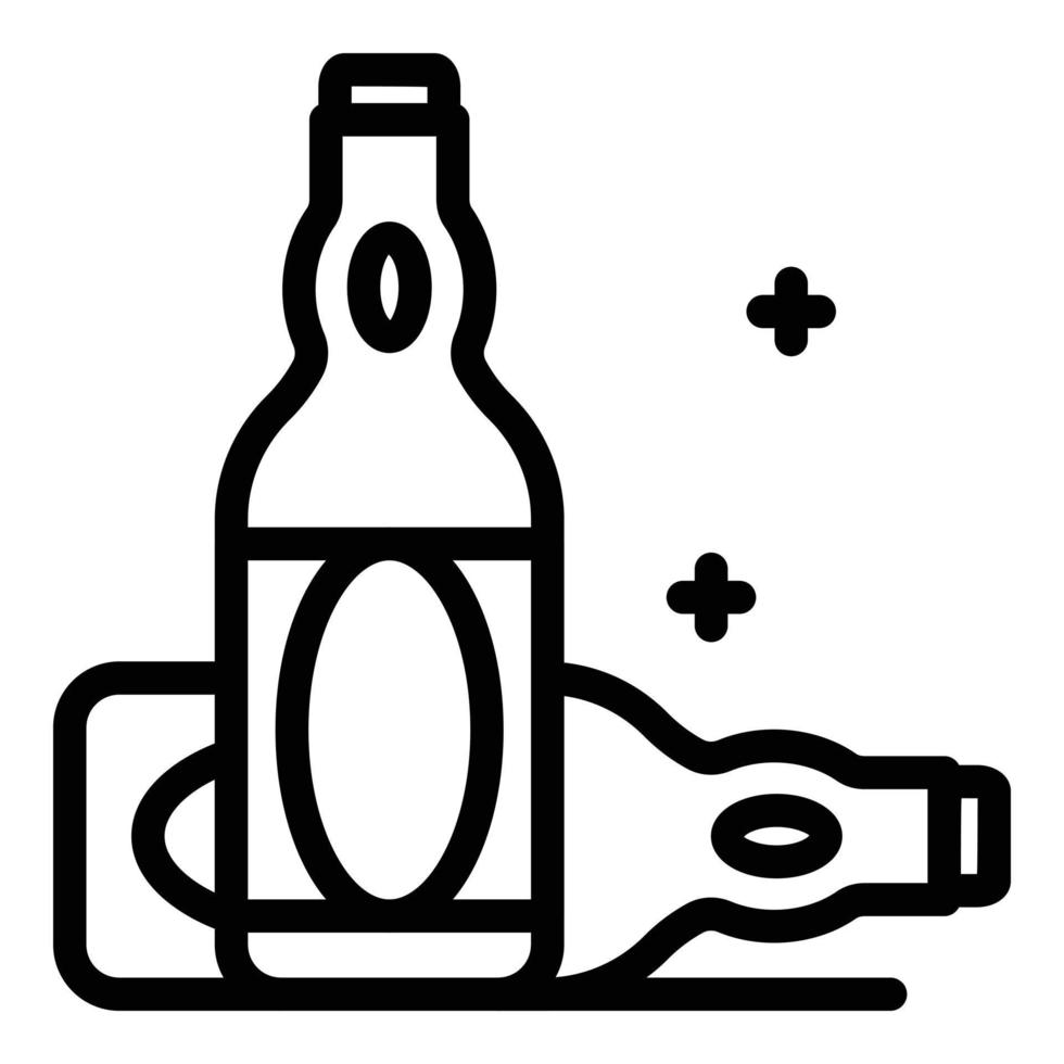 German beer bottle icon outline vector. Hand glass vector