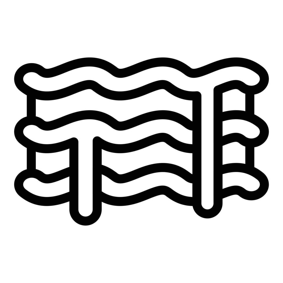Baked lasagna icon outline vector. Lasagne pasta vector