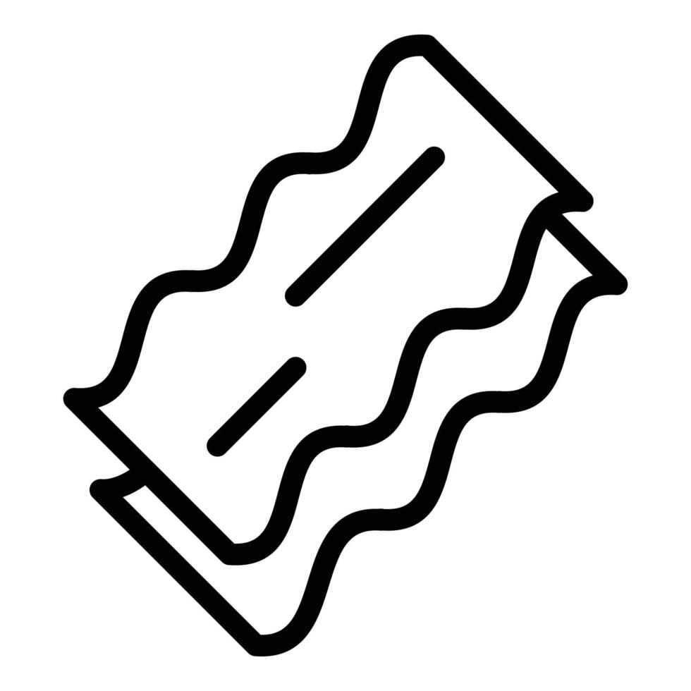 vector de contorno de icono de lasaña de cocina. pasta de lasaña