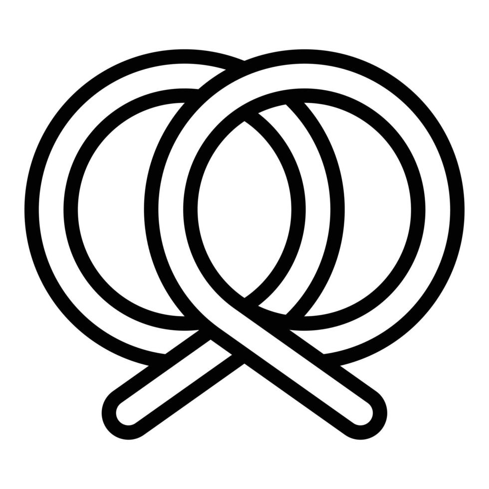 German pretzel icon outline vector. Bavaria bretzel vector