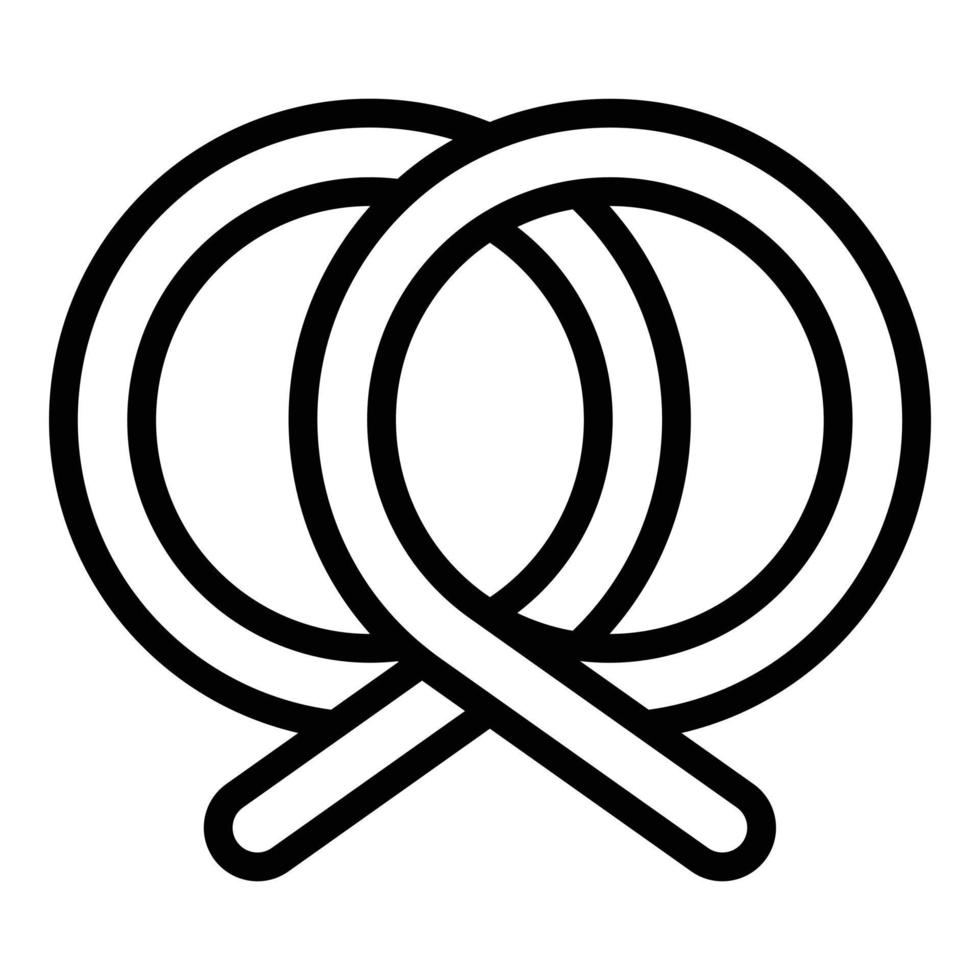 German pretzel icon outline vector. Bavaria bretzel vector