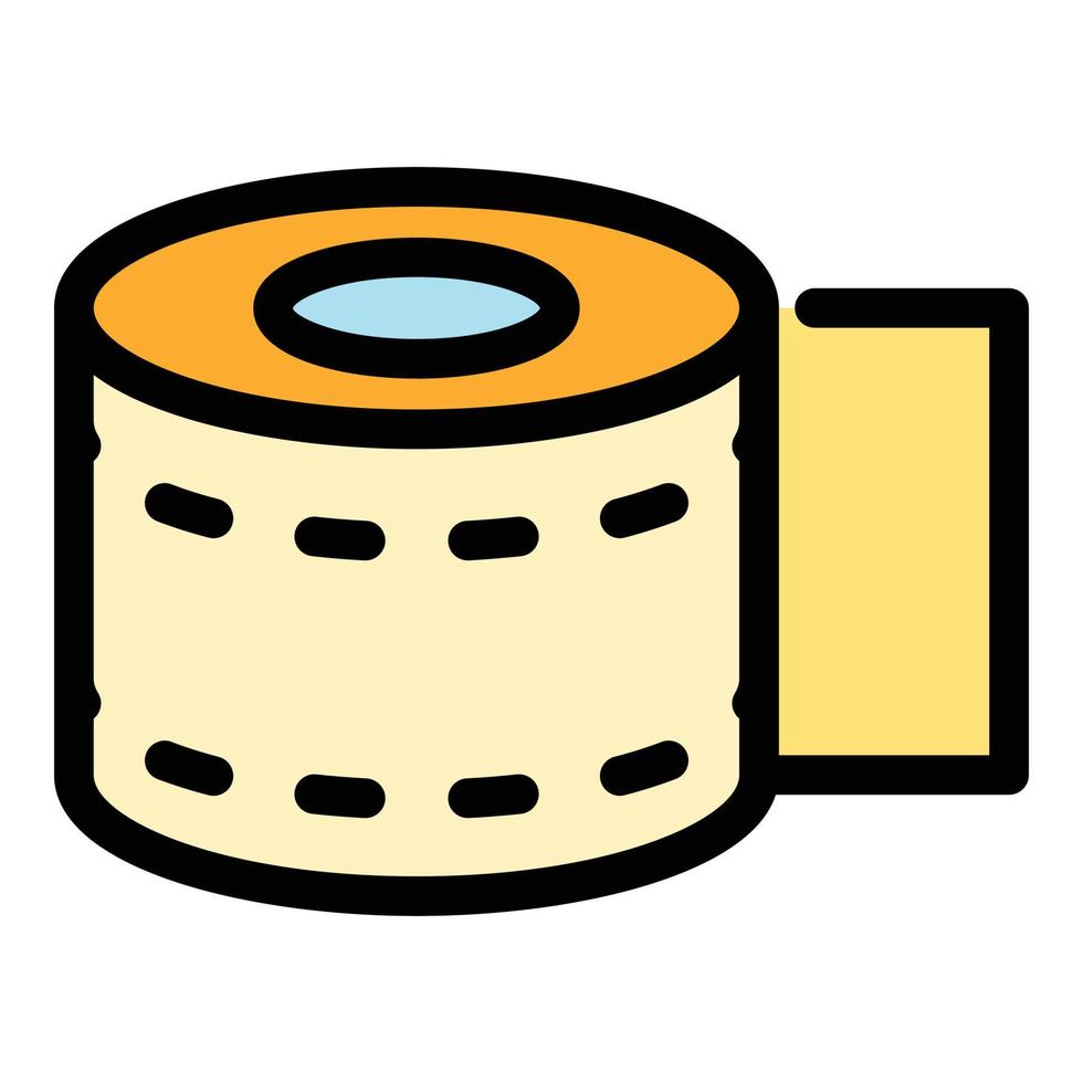 Tissue roll icon color outline vector