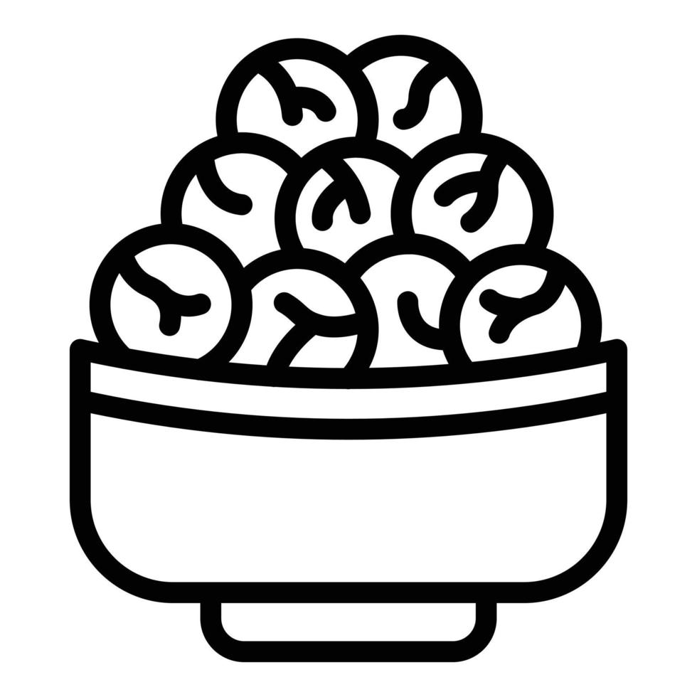 Truffle chocolate icon outline vector. Candy bar vector