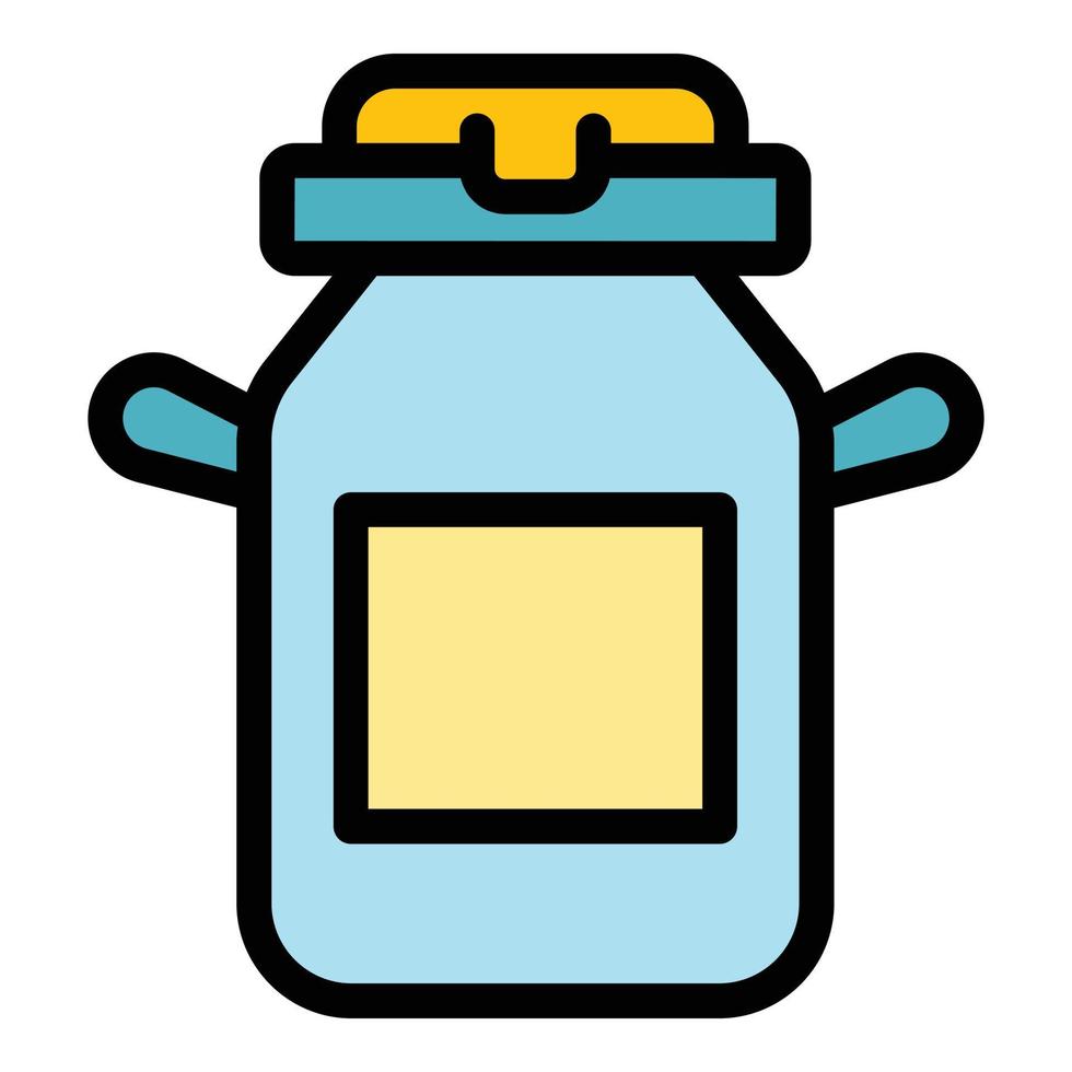 Milk barrel icon color outline vector