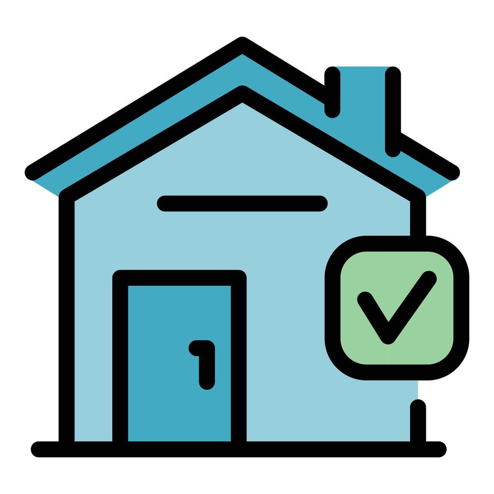 House for rent icon color outline vector
