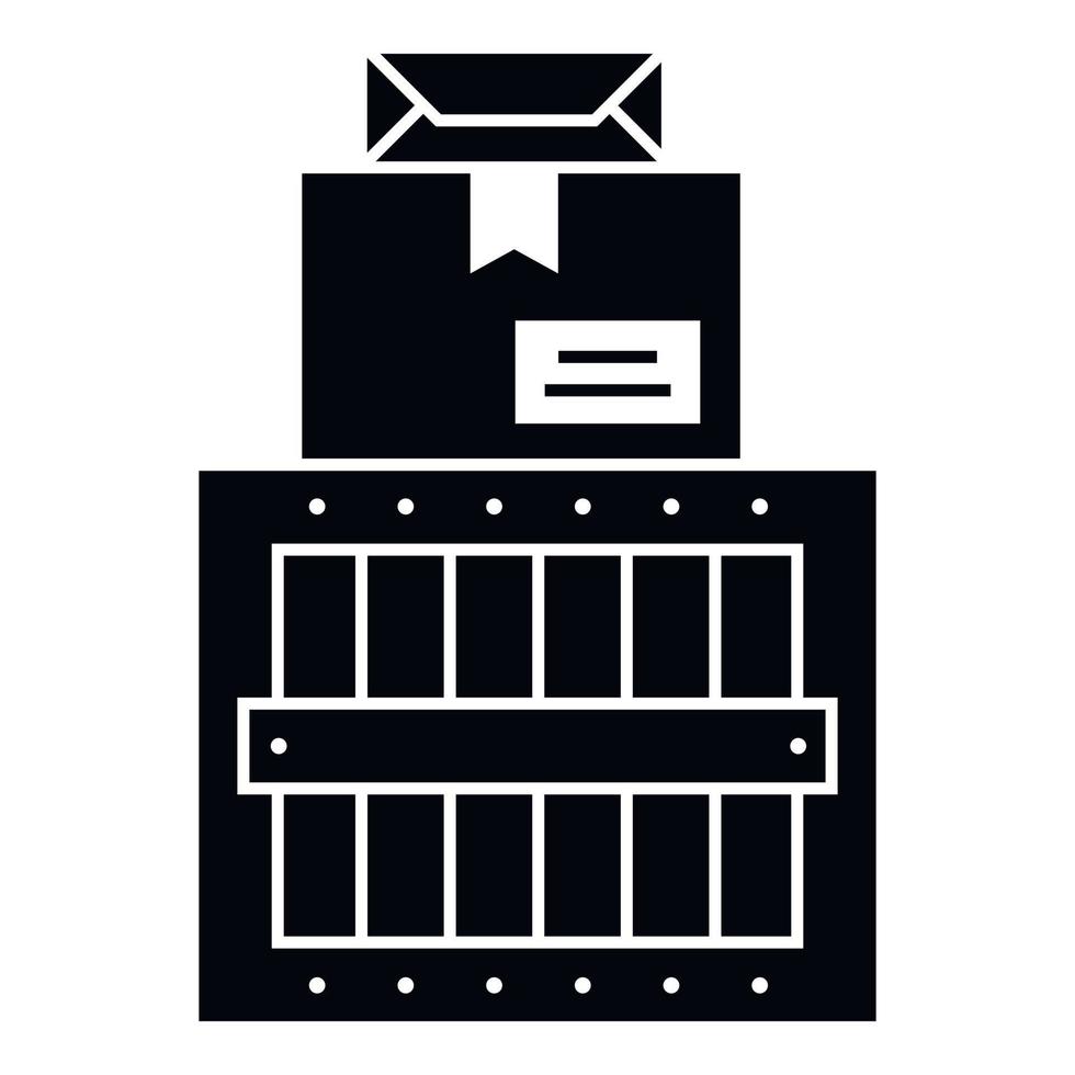 Parcel boxes icon, simple style vector