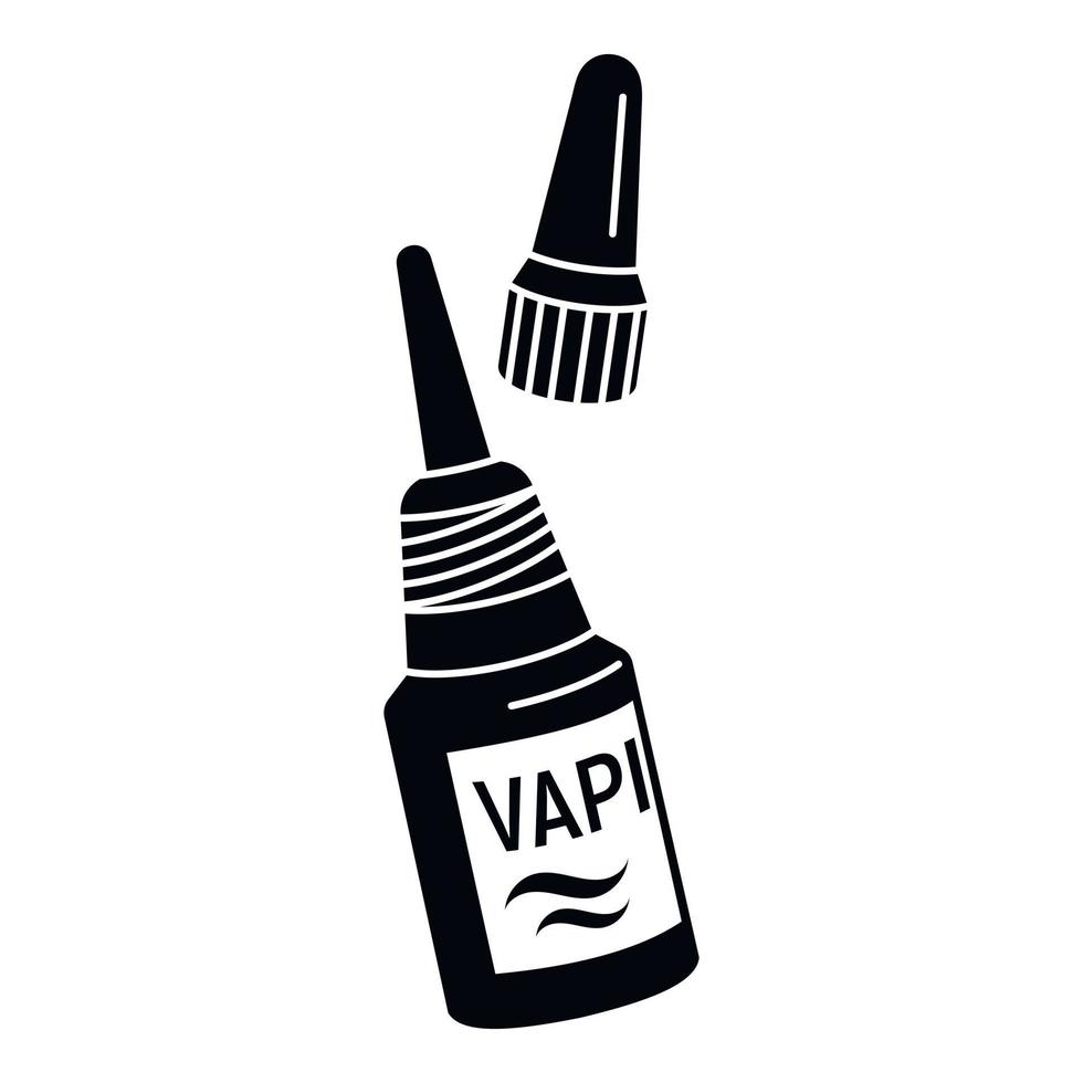 Vape liquid bottle icon, simple style vector