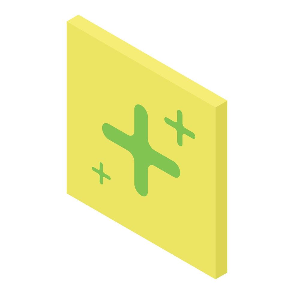 Cross wall picture icon, isometric style vector