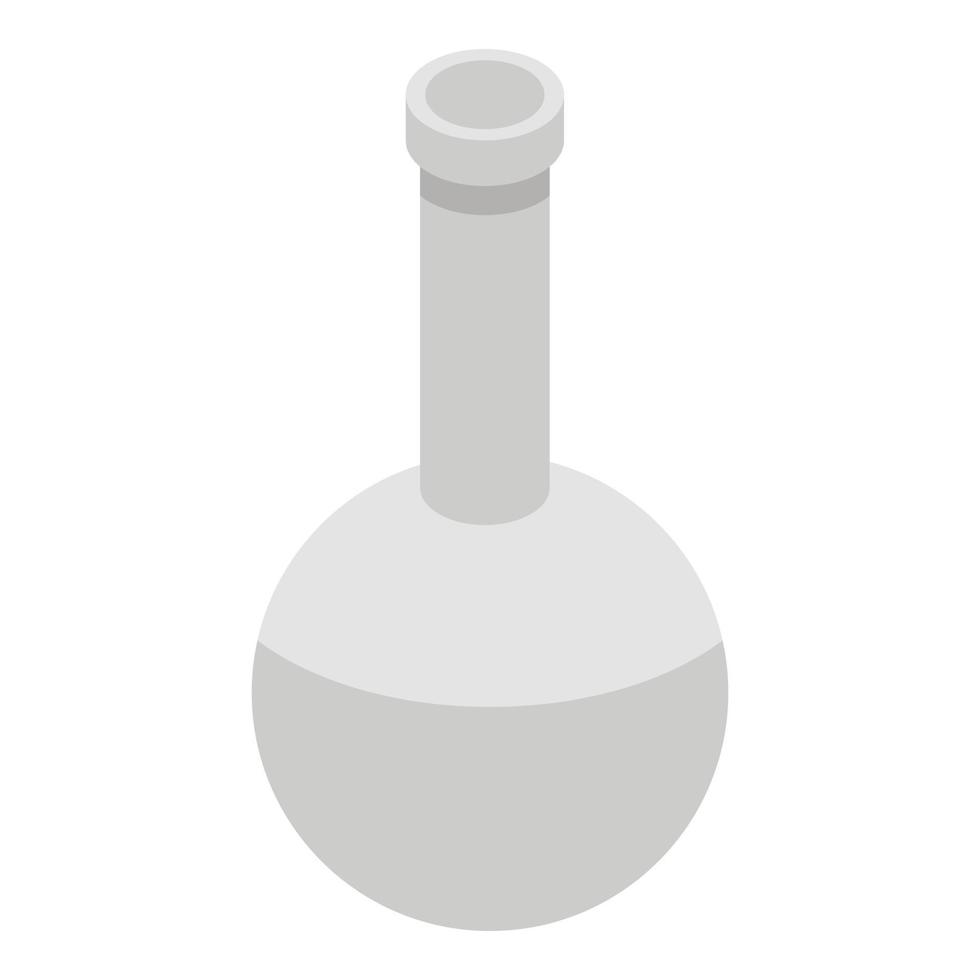 Chemical flask icon, isometric style vector