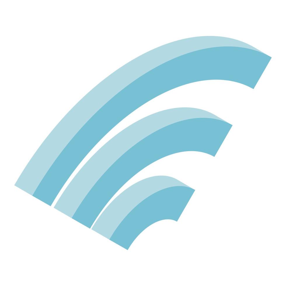 Office wifi sign icon, isometric style vector