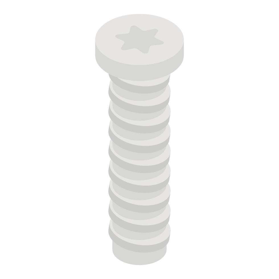 Torx screw-bolt icon, isometric style vector