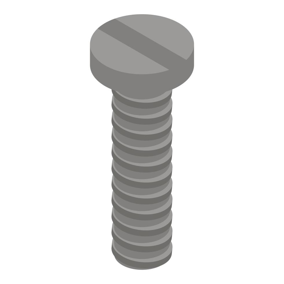 Line screw-bolt icon, isometric style vector
