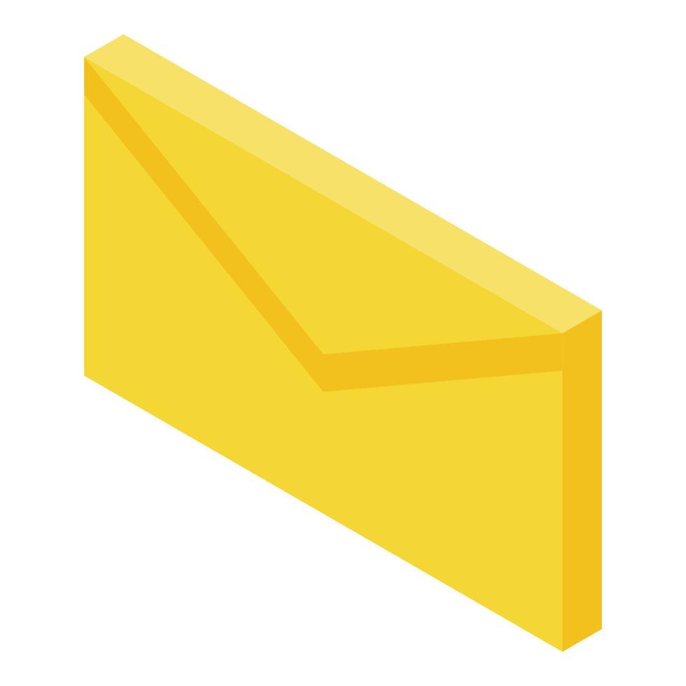Mail letter icon, isometric style vector