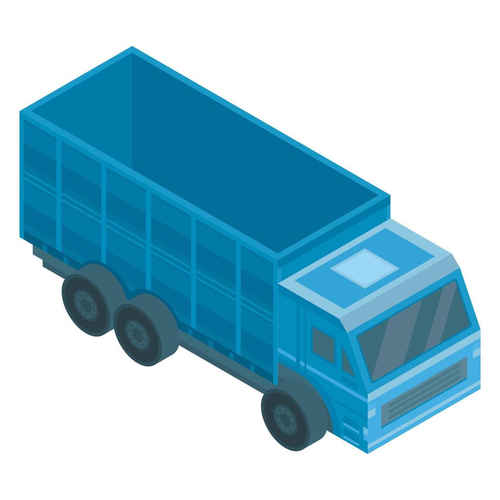 Farm truck icon, isometric style vector
