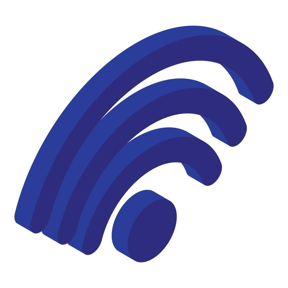 Wifi icon, isometric style vector