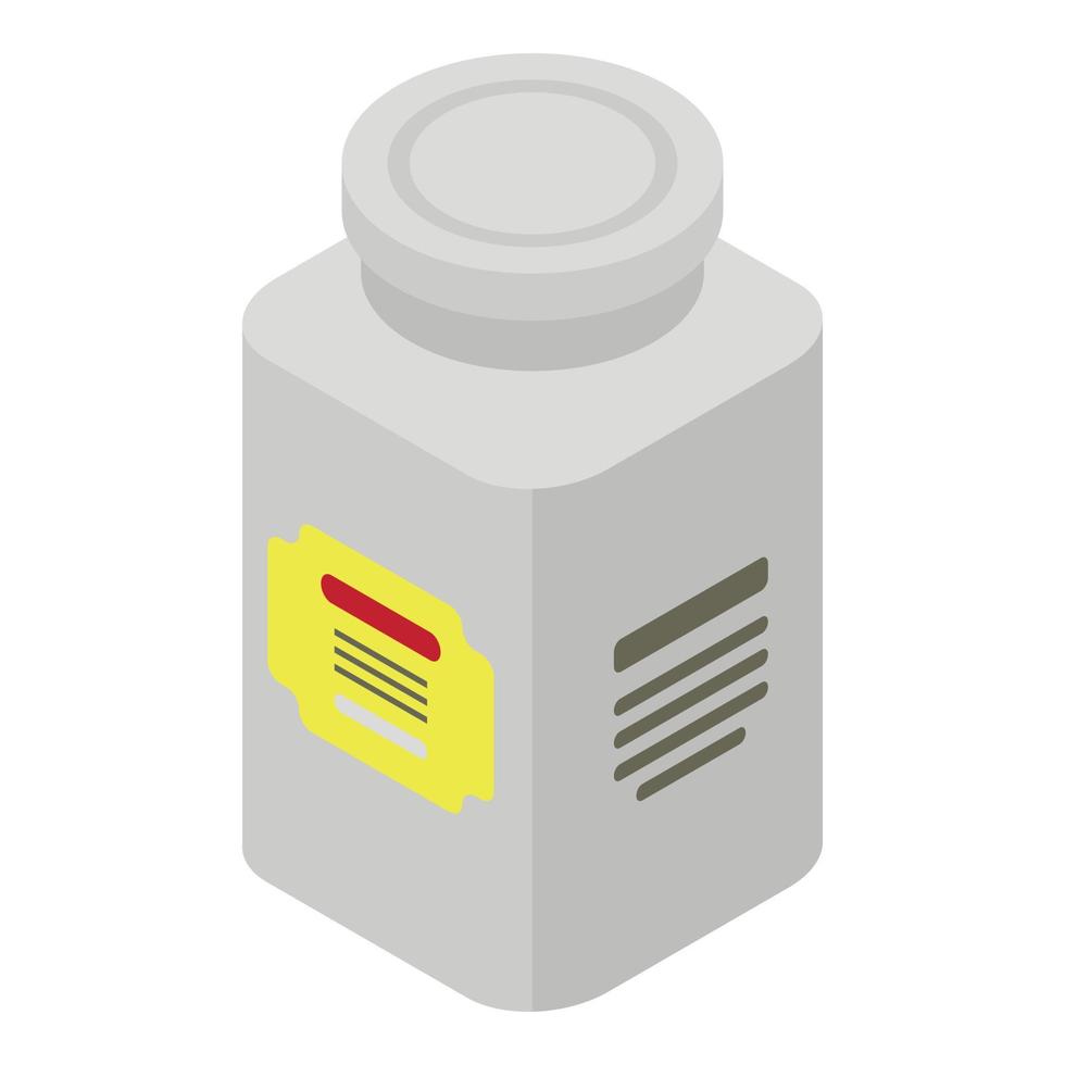 Salt jar icon, isometric style vector