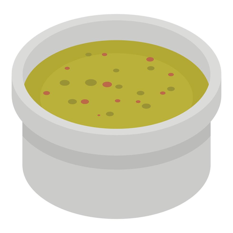 Gourmet sauce icon, isometric style vector