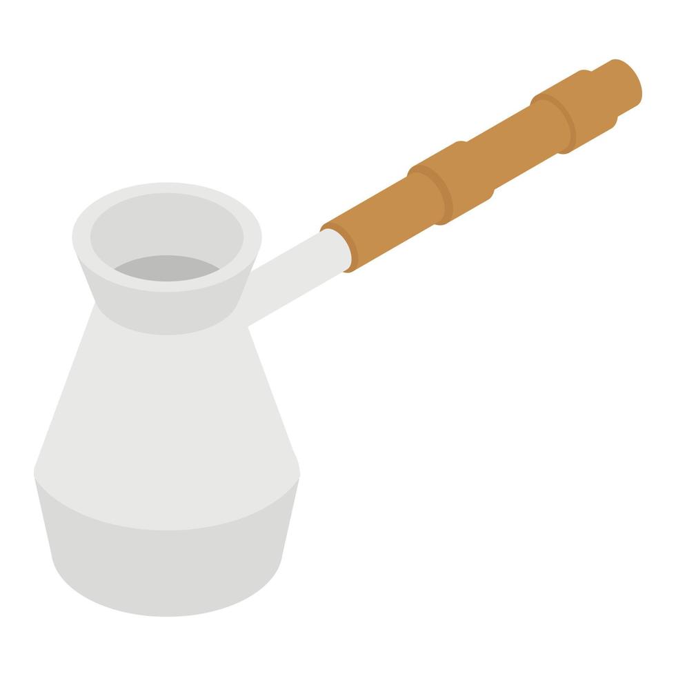 Coffee ibrik icon, isometric style vector
