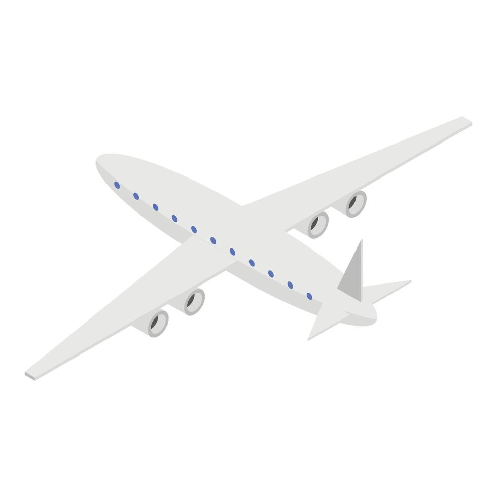 Turkish airplane icon, isometric style vector